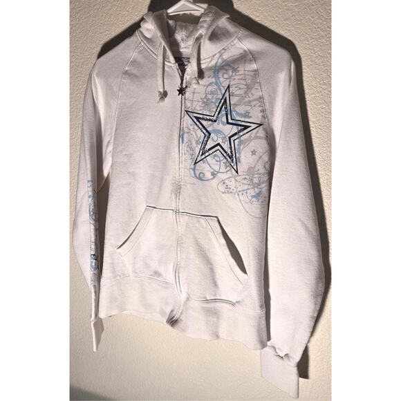 Dallas Cowboys Herstyle Baddazled White Hoodie - Large - Picture 4 of 7